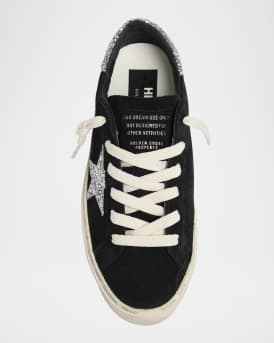 Hi Star Suede Glitter Low-Top Sneakers