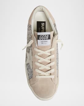 Superstar Glitter Leather Low-Top Sneakers