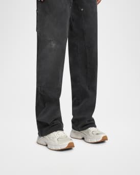 Lightstar Net Mixed Leather Runner Sneakers