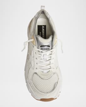 Lightstar Net Mixed Leather Runner Sneakers