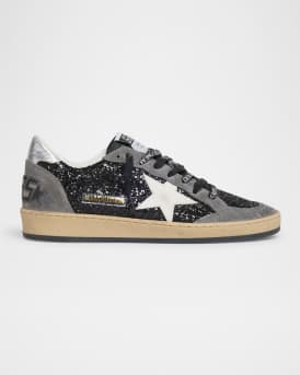 Ballstar Suede Glitter Low-Top Sneakers