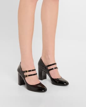 Posh Patent Leather Mary Jane Ballerina Pumps