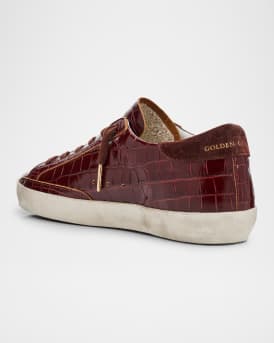 Superstar Croco Embossed Leather Low-Top Sneakers