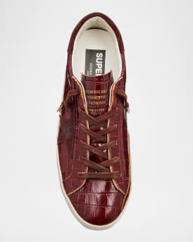 Superstar Croco Embossed Leather Low-Top Sneakers