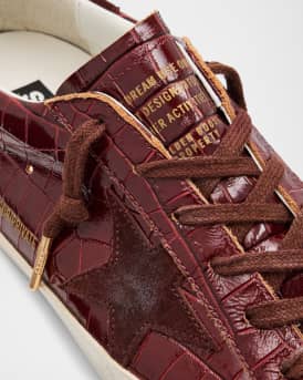 Superstar Croco Embossed Leather Low-Top Sneakers