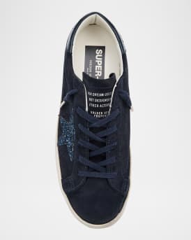 Superstar Glitter Suede Low-Top Sneakers