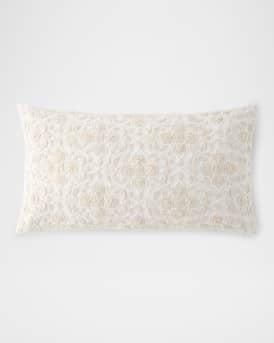 Nesher Beaded Lumbar Pillow, 14" x 24"