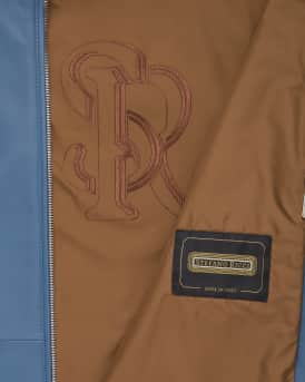 Men's Leather Full-Zip Blouson Jacket