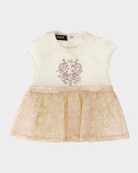 Girl's Combo Logo-Print Jersey Dress, Size 3M-12M