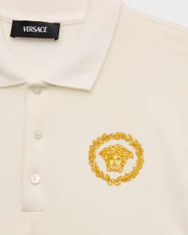 Boy's Medusa Emblem Polo Shirt, Size 6-14