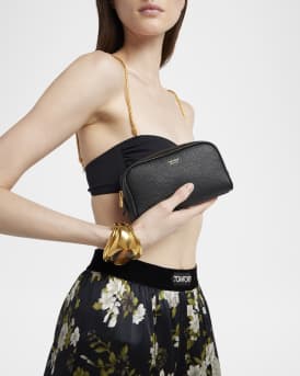 Small Travel Cosmetic Case in Grain Leather