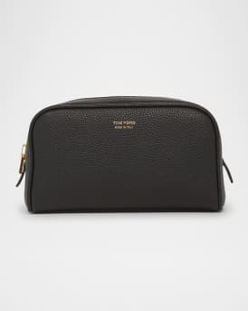 Small Travel Cosmetic Case in Grain Leather