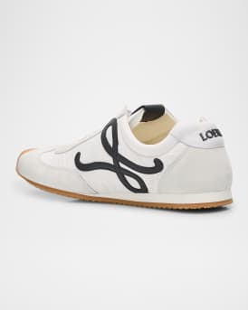 Men's Ballet Runner 2.0 Nylon and Calfskin Low-Top Sneakers