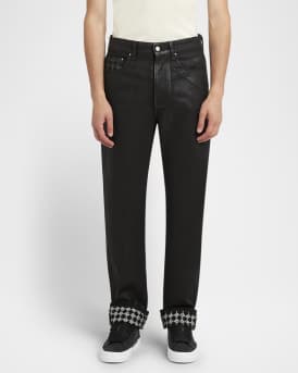 Men's Waxed MA Quad Straight-Leg Jeans