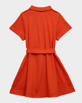 Girl's Astrid Belted EKD Polo Dress, Size 4-14