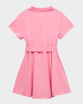 Girl's Astrid Cotton Pique Polo Dress, Size 3-14