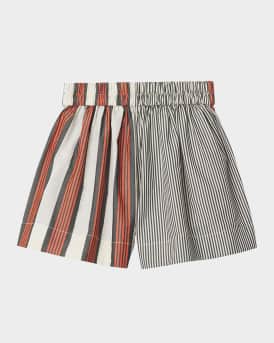 Girl's Marcy Mixed Stripes Shorts, Size 3-14