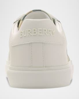 Kid's Noah Check Low-Top Leather Sneakers, Toddler/Kids