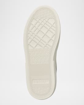 Kid's Noah Check Low-Top Leather Sneakers, Toddler/Kids