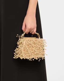 Solene Mini Beaded Top-Handle Bag