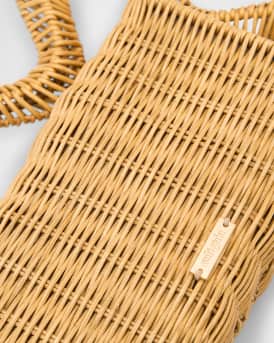 Elsa Wavy Rattan Clutch Bag