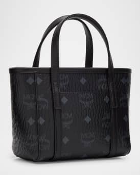 Toni Visetos Leather Shopper Shoulder Bag