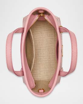 Toni Visetos Leather Shopper Shoulder Bag