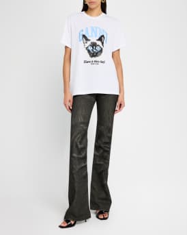 Basic Jersey Cat Relaxed T-Shirt