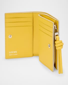 Knot Compact Wallet in Napa Leather 