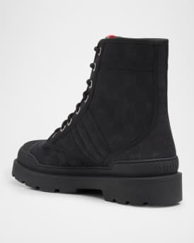 Men's Sherlin GG Canvas Lace-Up Boots