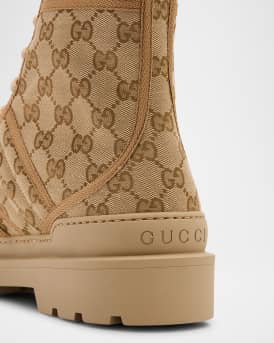 Men's Sherlin GG Canvas Lace-Up Boots