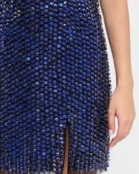 Wren Bead & Sequin Halter Mini Dress