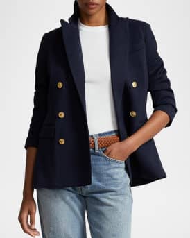 Knit Double-Breasted Blazer