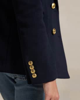 Knit Double-Breasted Blazer
