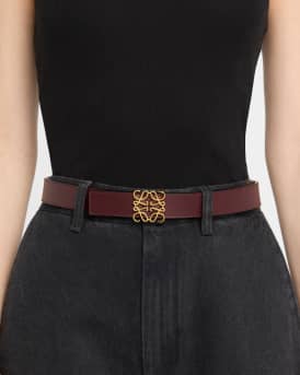 Anagram Reversible Leather Belt