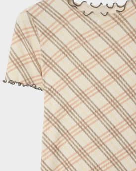 Check Short-Sleeve Fitted T-Shirt