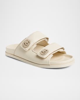 Marmont Embellished GG Double Strap Slide Sandals
