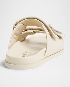 Marmont Embellished GG Double Strap Slide Sandals