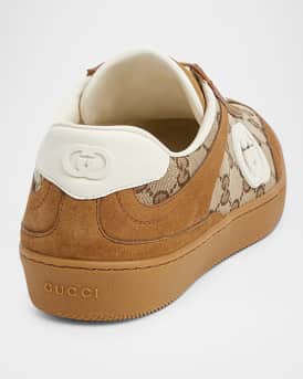 G74 GG Canvas and Suede Sneakers
