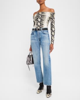 Blaine High-Rise Straight Ankle Jeans