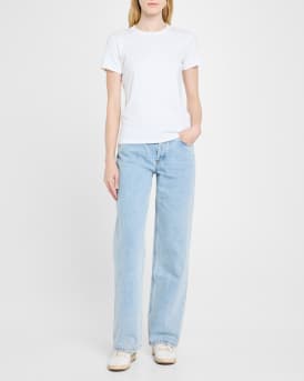 Ball Star Mixed Leather Low-Top Sneakers