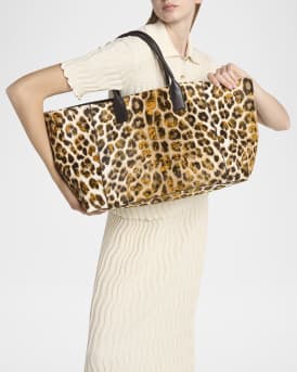 Leopard Calf Hair Tote Bag