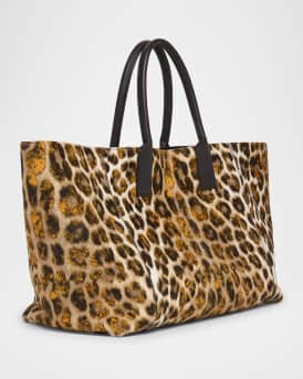 Leopard Calf Hair Tote Bag