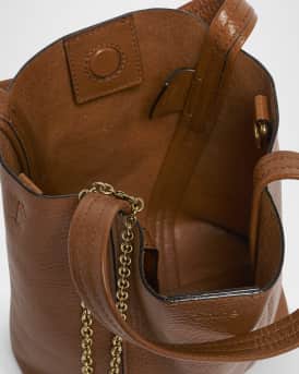 Spin Mini Tote Bag in Grained Calfskin 