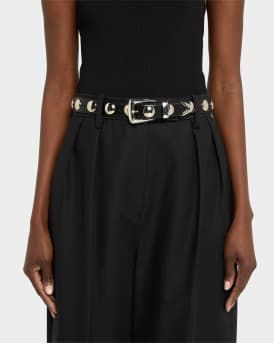 Benny Silvertone Studded Leather Belt