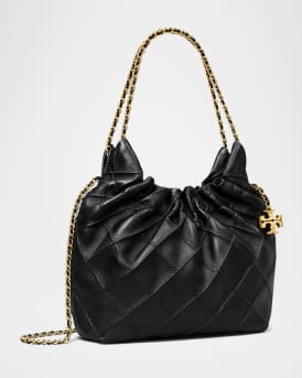 Fleming Mini Quilted Leather Hobo Bag