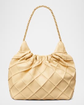 Fleming Mini Quilted Leather Hobo Bag