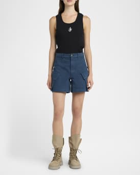 High Waist Cargo Shorts
