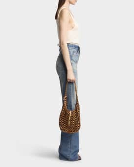 Le 5 A 7 YSL Beaded Wood Hobo Bag
