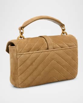 College Mini Chain Shoulder Bag in Suede 